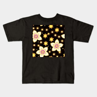 Just a Vibrant Flower Pattern 6 - Bright and Cheerful Design for Home Decor Kids T-Shirt